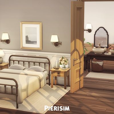 Sims 4 Bedroom Cc Maxis Match, Sims 4 Bedroom Set, Sims 4 Bedroom Cc Beds, Sims Bedroom Cc, Sims 4 Beds Cc, Sims 4 Cc Bedroom Sets, Sims 4 Bedroom Cc, Sims Rooms, Ikea Inspired Bedroom