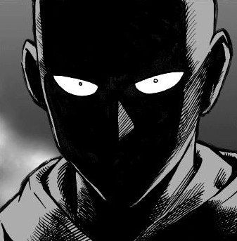 Saitama Pfp Manga, Saitama Pfp, Saitama Manga Art, Saitama Black And White, Saitama With Hair Icon, Serious Punch Saitama, Opm Manga, One Punch Anime, Scared Face