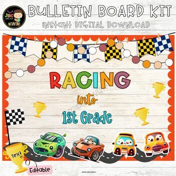 Back to School Bulletin Board Kit Classroom Door decoration Racing Editable Summer Printables, Back To School Bulletin Boards, Bulletin Board Ideas, Door Decorations Classroom, School Bulletin Boards, Classroom Door, Door Decoration, Letter Paper, Bulletin Boards