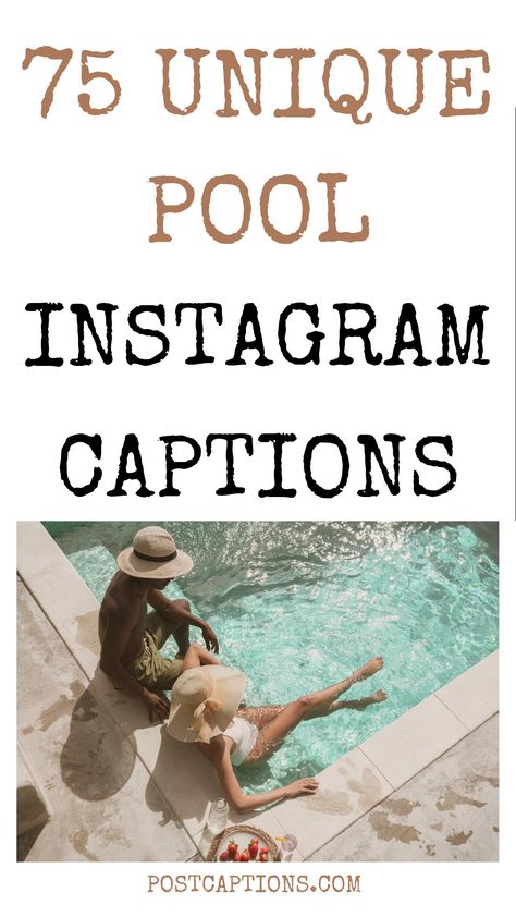 Pool season !!! Time to take all the Instagram photos you’ve been planning all year. To help you out, we’ve put together a list of 75 best pool captions for Instagram. Pool Pic Captions, By The Pool Captions, Pool Picture Captions, Poolside Instagram Captions, Pool Post Instagram, Caption For Swimming Pool Pictures Instagram, Pool Captions For Instagram Baddie, Pool Day Insta Captions, Caption For Pool Pictures