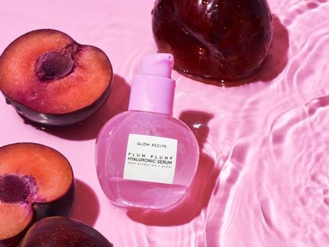 10 Hot New Beauty Products To Try Right Now Glow Recipe Plum Plump, Best Hydrating Serum, Plum Plump, Hyaluronic Serum, Glow Recipe, Hyaluronic Acid Serum, Hydrating Serum, Face Hydration, Skin Care Serum