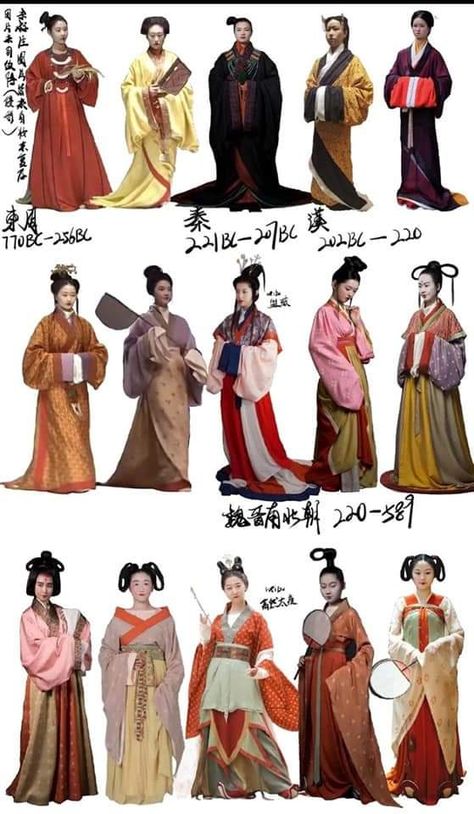 Chinese Dynasty Clothing, Qin Dynasty Hanfu, Chinese Dynasty Timeline, Zhou Dynasty Clothing, Qin Dynasty Clothing, Chinese Tang Dynasty Clothing, Tang Dynasty Fashion, Tang Dynasty Art, Han Dynasty Clothing