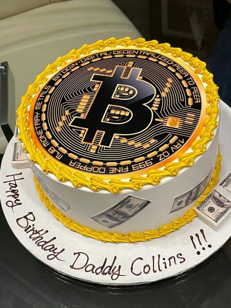 Bitcoin Birthday Cake, Bitcoin Cake Design, Bag Cakes, Wedding Cake Tutorial, Makeup Festival, Clean Meal Prep, Fake Account, Beautiful Birthday Cakes, Cake Tutorial