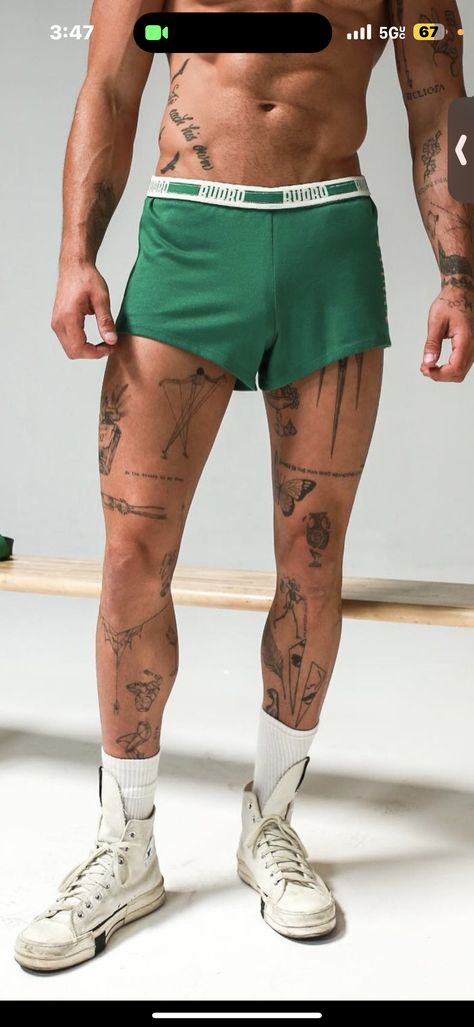 Tatoo Legs Boy, Leg Tattoo Men With Meaning, Upper Leg Tattoo Men Thigh Simple, Patch Work Legs Tattoo, Guy Tattoos Leg, Man Hip Tattoo, Above The Knee Tattoo Men Ideas, Minimal Leg Sleeve Tattoo, God Like Tattoos