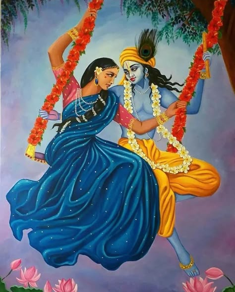 Baby Radha Krishna Images, Pencil Drawing Inspiration, Easy Scenery Drawing, Creative Wall Painting, Krishna Drawing, Fabric Painting Techniques, Kerala Mural Painting, Indian Art Gallery, Hanuman Photos