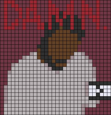 Pixel Art Tyler The Creator, Pixel Art Grid Pattern, Perler Album Cover, People Pixel Art, Frank Ocean Cross Stitch, Crochet Album Cover Pattern, Damn Album Cover, Album Perler Beads, Pixel Art Pattern 32x32 Grid Easy