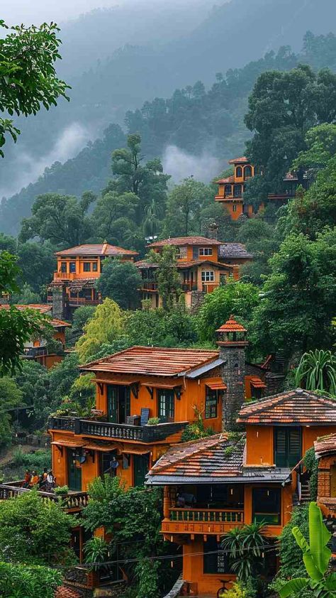 8 Secret Towns In Mussoorie Unknown To Tourists Tourist Places In India Beautiful, Landour Mussoorie, Beautiful Places In India, Apple Orchards, Mussoorie, Travel India, Traditional Houses, Colonial Architecture, Fantasy Places