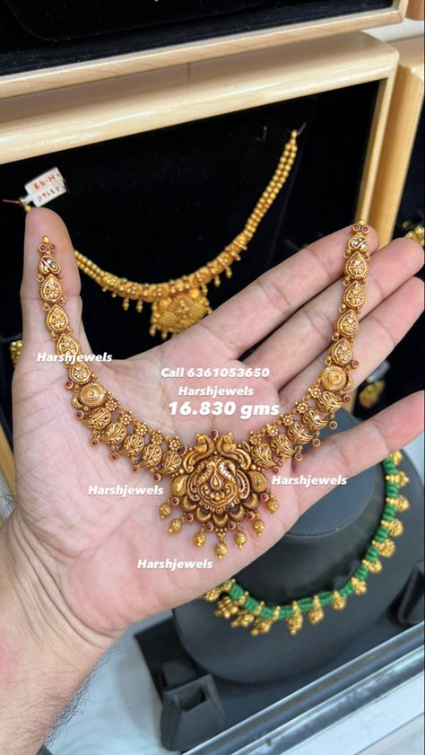 Nakshi Jewellery Necklaces Gold, Gold Neklesh Set Jewellery, Nackles Design Simple Gold, 15gms Gold Necklace Designs, Gold Necklace Designs In 20gms, Gold Necklace Set 20 Grams Antique, Neck Less Design Gold Jewellery, Gold Neckless Jewelry, Harsh Jewels