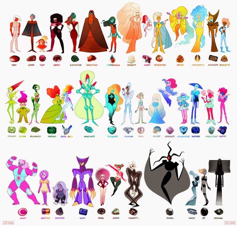 Here’s the compilation I promised you guys; added the crystal gems in there for a size comparison. I think I’m done w... Gem Fusions, Steven Universe Fusion, Crystal Gems Steven Universe, Steven Universe Oc, Steven Universe Drawing, Steven Universe Characters, Steven Universe Gem, Gems Art, Steven Universe Fanart