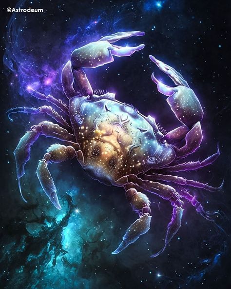 Astrodeum (@astrodeum) • Fotky a videa na Instagramu Zodiac Leo Art, Zodiac Signs Elements, Crab Art, Astronomy Constellations, Karakter Disney, Cosmic Art, Zodiac Tattoo, Astrology Art, The Crab