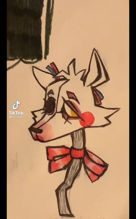 Mangle Fnaf Drawing, Mangle Drawing, Mangle Fnaf, Fnaf Crafts, Tableau Art, Cute Doodle Art, Fnaf Drawings, Fnaf Art, Art Tutorials Drawing