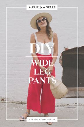 A Pair & A Spare | DIY Wide Leg Pants Diy Wide Leg Pants, Diy Smock, Diy Pants, Sewing Pants, Pants Sewing, Sewing Dress, Diy Vetement, Pants Sewing Pattern, Sew Ins