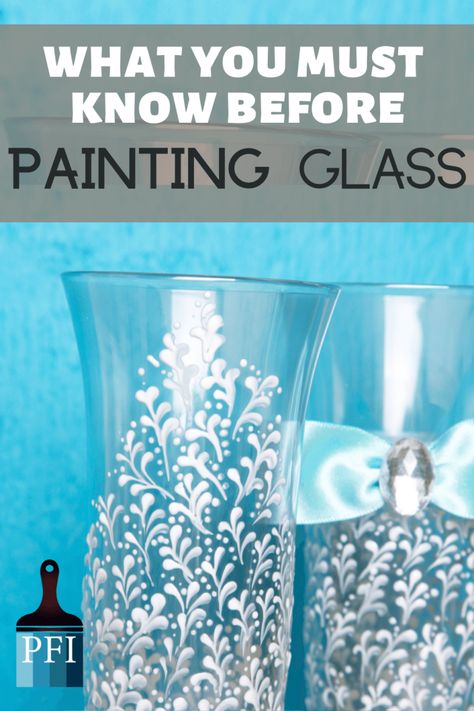 Painted Furniture Ideas | 3 Ways to Hand-Paint Glass - Painted Furniture Ideas Acrylic Glass Painting Ideas, Paint Wine Bottles, Painted Furniture Ideas, Glass Paint Markers, Painting Glass Jars, Paint Mediums, Painted Glass Vases, Garden Balls, Hand Painted Glassware