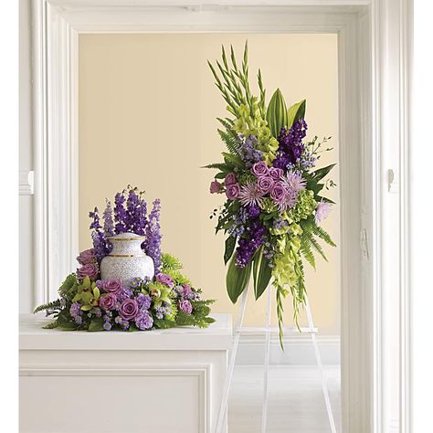 The Endless Sky Spray Sympathy Arrangement Sympathy Floral, Urn Arrangements, Casket Flowers, Flowers For Mom, Sympathy Arrangements, Casket Sprays, Large Flower Arrangements, Church Flower Arrangements, Memorial Flowers