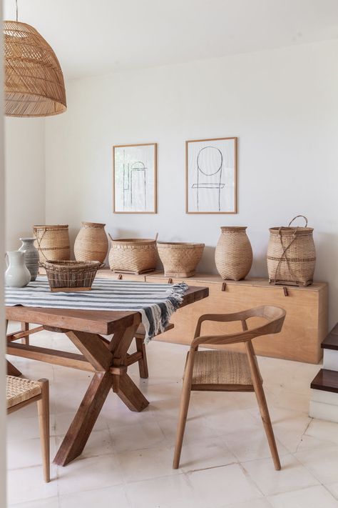 balè | Artisanal Homewares Rattan Chairs Dining Table, Modern Bohemian Dining Room, Dining Room Bohemian, Bali Bungalow, Cane Chairs, Bohemian Dining Room, Boho Dining Room, Late November, Tropical Home Decor