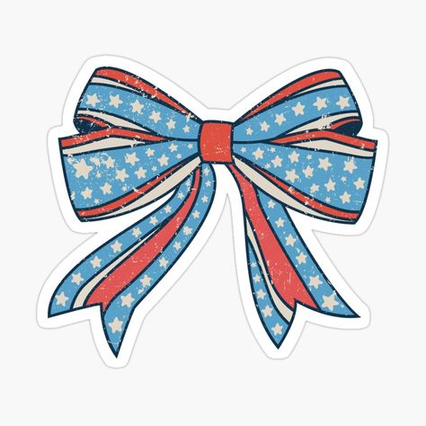 Get my art printed on awesome products. Support me at Redbubble #RBandME: https://www.redbubble.com/i/sticker/Distressed-Coquette-American-Flag-Bow-T-Shirt-Vintage-Patriotic-Style-by-ClipClipFinds/161503383.EJUG5?asc=u American Flag Sticker, Vintage Patriotic, Patriotic Fashion, Flag Sticker, Vintage Charms, Dad Hats, American Flag, Sticker Design, Awesome Products