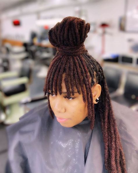 Loc Bangs And Bun, Big Chop Natural Hair, Thick Locs, Loc Updo, Blonde Dreads, Flat Twist Updo, Blond Ombre, Natural Hair Accessories, Loc Hairstyles