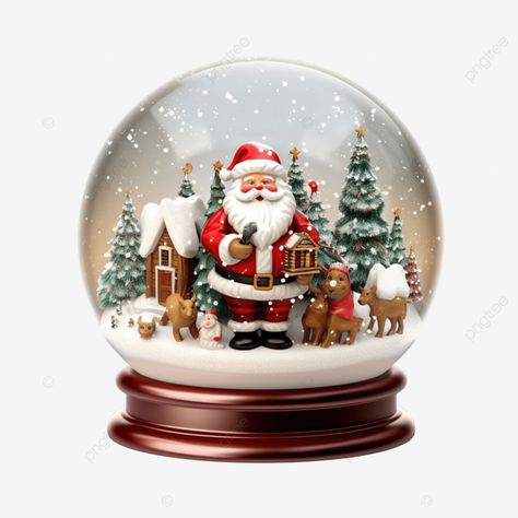 christmas snow globe with shiny snow santa claus winter landscape snow globe santa png Snow Globe Christmas Picture, Snow Globe Illustration, Snow Globe Clipart, Snow Globes Gif, Snow Globe Illustration Christmas, Santa Statues, Bohemian Christmas, Christmas Tabletop Decor, Santa Figurines