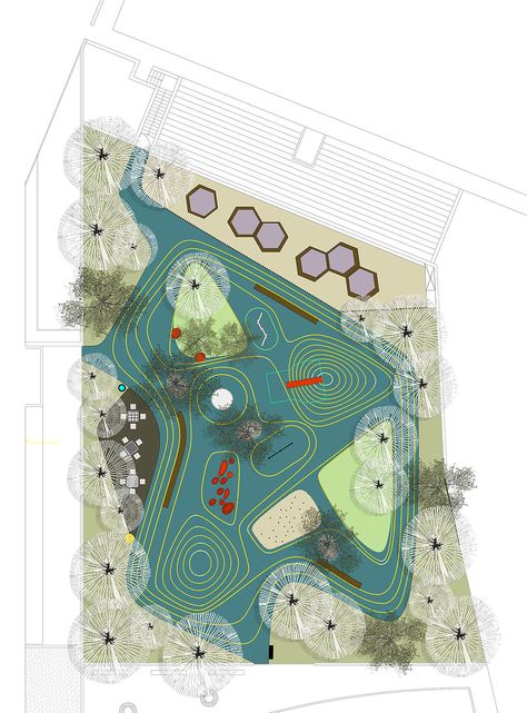 playground Playground Architecture, Playgrounds Architecture, Playground Landscaping, Children Playground, Landscape Architecture Plan, Landscape Design Drawings, Urban Landscape Design, Desain Editorial, Children Park