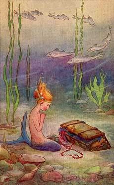 Sunken Treasure, Mermaid Illustration, Mermaid Fairy, Real Mermaids, Mermaid Tale, Mermaid Dreams, Mermaids And Mermen, Vintage Mermaid, Mermaid Life