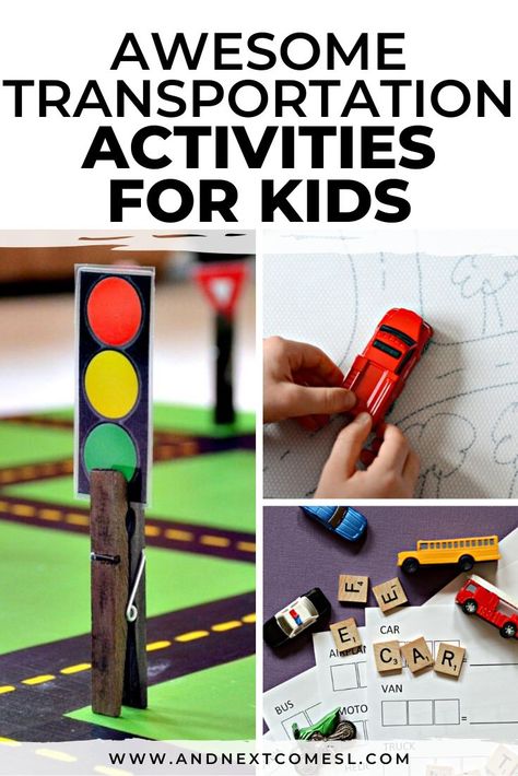 Need ideas for a transportation theme for preschool? These vehicle and car themed activities are great for toddlers, preschool, kindergarten, and beyond. The kids will love these ideas! #transporation #preschool #toddlers #kidsactivities Transportation Activities For Toddlers, Transportation Activities For Kids, Transportation Preschool Activities, Transportation Theme Preschool, Educational Toddler Activities, Games For Preschool, Transportation For Kids, Transportation Activities, Transportation Crafts