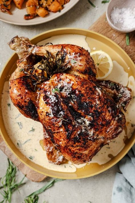 Roast Tarragon Chicken with Crispy Skin - Well Seasoned Studio