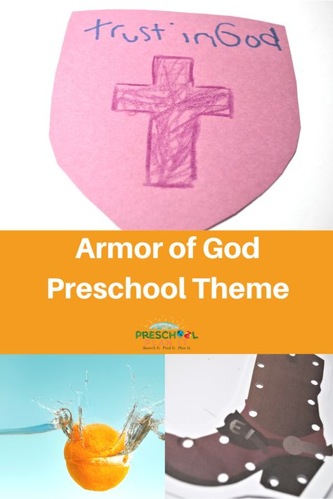 Armor of God Preschool Theme Armor Of God For Preschoolers, Armor Of God Preschool, Armour Of God Activities, Armour Of God Preschool Lesson, Full Armour Of God Crafts, Armour Of God For Kids, Medieval Study, Learning Center Ideas, Bible Preschool