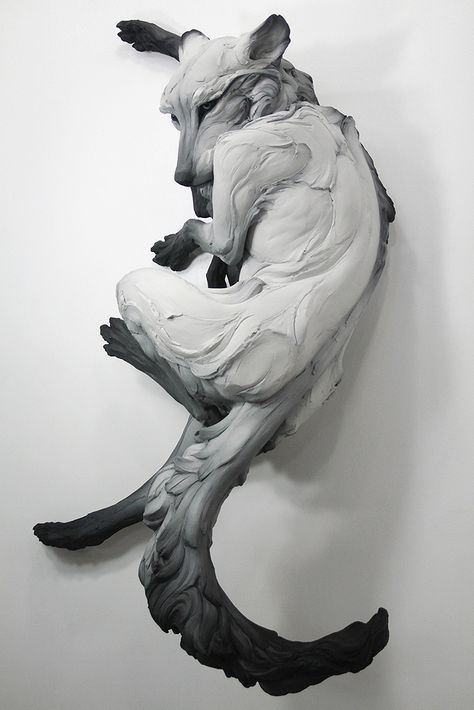 Beth Cavener - Follow the black rabbit | The Sentimental Question Beth Cavener, Sculptures Céramiques, Toy Art, Art Et Illustration, Arte Animal, Arte Fantasy, Sculpture Installation, Animal Sculptures, Art Sculpture