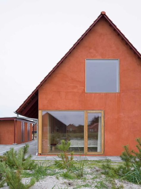 Modern Danish Longhouse / Lenschow & Pihlmann California Architecture, Laminated Veneer Lumber, Long House, Cozy Living Spaces, Vernacular Architecture, Contemporary Living Spaces, Plywood Furniture, Pitched Roof, Architecture Fashion