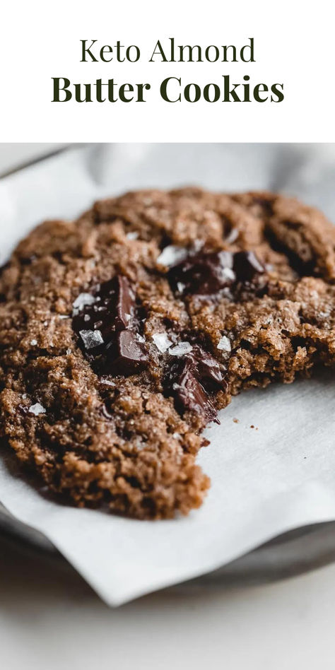 Almond Butter Cookies on a white napkin on a grey dish Keto Almond Butter Cookies, Almond Butter Chocolate Chip Cookies, Keto Butter Cookies, Lace Cookies, Keto Cookie Recipes, Almond Butter Cookies, Paleo Cookies, Low Carb Cookies, Butter Cookies Recipe