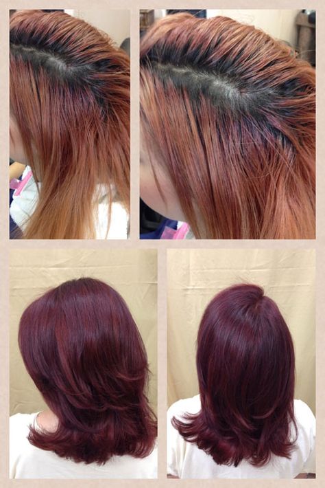 Color Correction How To: Regrowth and Faded Base Gets a Makeover | Modern Salon Step Haircut, Hair Formulas, Redken Color, Hair Color Formulas, Layered Haircut, Permanent Hair Color, Red Hair Color, Modern Salon, Cool Hair Color