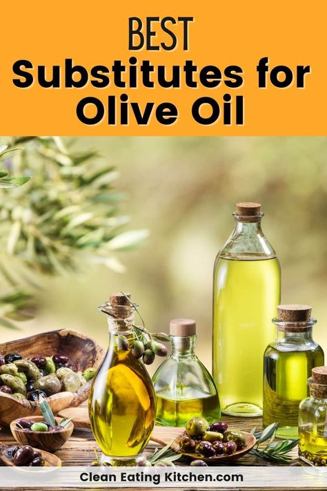 Olive oil is a neutral-flavored oil that is used worldwide. Learn the best substitutes for olive oil if you don’t have it in your kitchen or want to use an alternative. Olive Oil Substitute, Oil Substitute, Real Food Diet, Olive Oil Recipes, Low Glycemic Foods, Healthy Substitutions, Flavored Oils, Easy Baking Recipes Desserts, Easy Baking Recipes