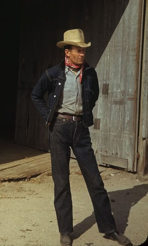 50s Cowboy, Western Outfit Men, 70s Western Fashion, Cowboy Outfit Men, Masculinity Quotes, Denim Outfit Men, Mens Western Wear, Cowboy Outfit, Vintage Western Wear