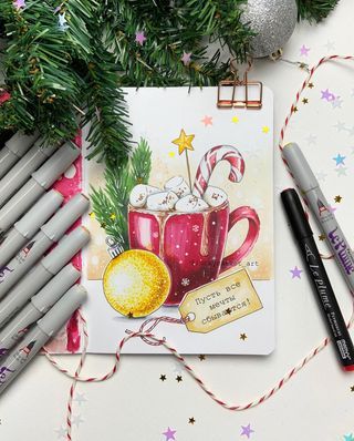 Noel Nails, Marker Sketch, Copic Marker Art, Architecture Drawing Art, Sketch Markers, Marker Drawing, Christmas Cards To Make, Christmas Mood, Marker Art