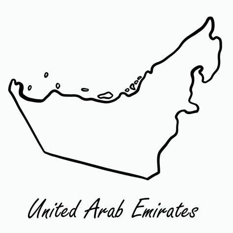 Uae Drawing, Uae Map, Drawing Ideas Sketch, Ideas Sketch, Freehand Drawing, Clay Crafts, Cartoon Drawings, Drawing Ideas, Vector Art