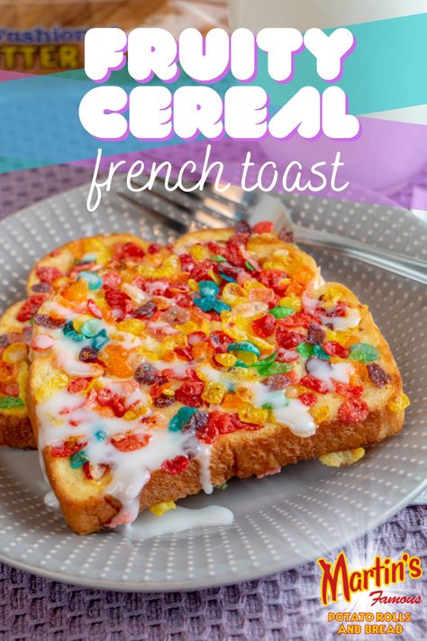 Cereal French Toast, French Toast Pancakes, Fruity Pebble, Potato Rolls, Classic French Toast, Potato Roll, Puffed Rice, Fruity Pebbles, Nutritious Breakfast