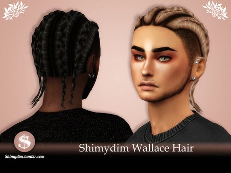 Sims 4 Hairstyles, Cornrows Men, 4 Hairstyles, Sims 4 Hair Male, 4 Braids, Mod Hair, Cornrow Braids, Braids For Boys, Pelo Sims