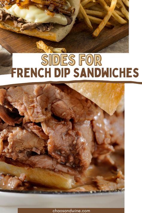 What To Serve With Italian Beef Sandwich, French Dip Sandwich Side Dishes, Beef Dip Side Dishes, French Dip Sandwich With Shaved Steak, Sides With French Dip Sandwich, Side Dish For French Dip Sandwich, Sides For Italian Beef Sandwiches, Sides For Roast Beef Sandwiches, Prime Rib Sandwiches