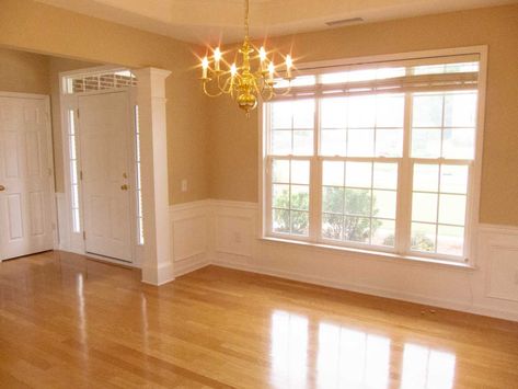 Dining Room Entryway Transformation Front Door Into Dining Room Entryway, Dining Room Near Front Door Entryway, Dining Room Entryway Combo, Entryway Transformation, Yellow Dining Room, Front Door Entryway, Girls Playroom, Dining Room Entryway, Brass Light Fixture