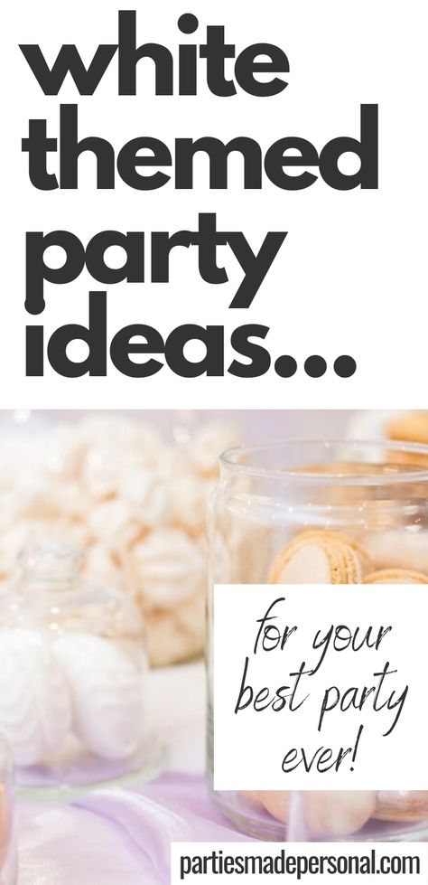 All White Party Games, Backyard All White Party Ideas, All White Party Outside, White Color Party Food, All White Birthday Theme, Simple White Party Decor, White Food For Party, White Out Party Food, Platinum Themed Party