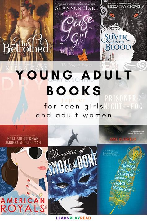 Teen girls and adult women will enjoy reading these young adult books. These are a bit more wholesome than your average YA book these days. Neal Shusterman, Young Adult Books, Kiera Cass, Enjoy Reading, Ya Books, Books Young Adult, Books For Teens, Play To Learn, Toddler Preschool