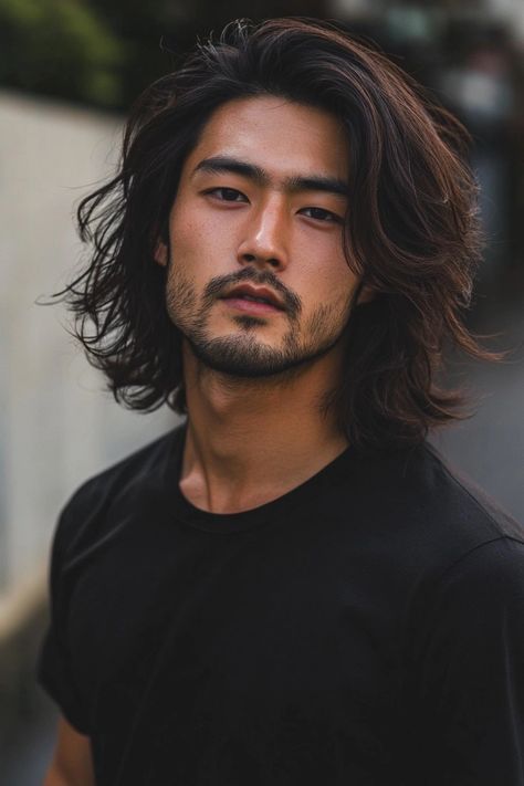 Japanese Men Hairstyle, Men's Long Hairstyles, Japanese Hairstyle, Edgy Hair, Styling Cream, Mullet Hairstyle, Japanese Men, Long Hair Styles Men, Curly Hairstyles