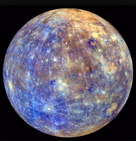 Mercury is the closest planet to the Sun. Since Mercury has no atmosphere, it shares the same crater surface features like the Earth's moon. It's day side can reach up to 840 degrees in Fahrenheit since it is so close to the Sun. On the night side temperatures drop hundreds of degrees below freezing. Fifty eight point six Earth's days are considered one day on Mercury. Mercury Surface, Solar System Facts, Mercury Planet, Planet Order, Planets Images, Astronomy Facts, Planetary Science, Mercury Retrograde, Vedic Astrology