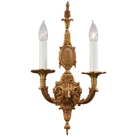 Minka Metropolitan N950093 2 Light Wall Sconce Neoclassical Lighting, Wall Candle, Traditional Lamps, Gold Wall, Candle Lamp, Wall Candles, Candelabra Bulbs, Antique Decor, Gold Walls