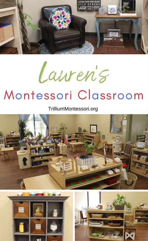 I am so excited to bring you an updated tour of Lauren’s classroom!  A couple of years ago, Lauren shared photos of her beautiful Montessori environment as part of our Classroom Showcase Series.  You can see the original post here, and see her stunning outdoor space here. Lauren was kind enough to offer us a … Montessori Classroom Furniture, Montessori Classroom Layout, Montessori Preschool Classroom, Elementary Montessori, Montessori At Home, Montessori Environment, Montessori Elementary, Classroom Tour, Montessori Room