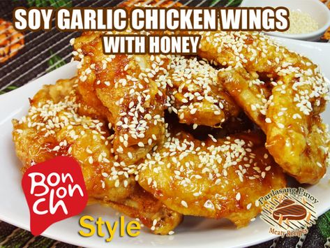 Bonchon Chicken Recipe, Bon Chon, Sweet Garlic Chicken, Honey Garlic Wings, Soy Garlic Chicken, Cooking Fried Chicken, Honey Garlic Chicken Wings, Garlic Wings, Wing Sauce Recipes