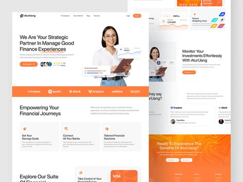 AturUang - Finance Landing Page by Fakhri Naufal for Kretya on Dribbble Finance Landing Page, Budgeting Tools, Landing Page Design, Page Design, Landing Page, Global Community, Creative Professional, Budgeting, Finance