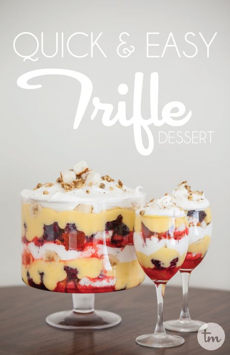 Best Deserts Ever Easy, Trifle Desserts With Jello, Truffle Pudding Desserts, Quick And Easy Trifle, How To Make Trifle Desserts, Trifle Pudding Recipe, Layered Pudding Desserts Cool Whip, Truffle Desserts Layered Easy, Jello Trifle Desserts