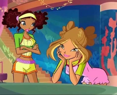 Flora and Aisha/Layla 🌸 winx club Layla Winx Club, Aisha Winx Club, Flora Winx Club, Aisha Winx, Winx Club, Season 4, Media