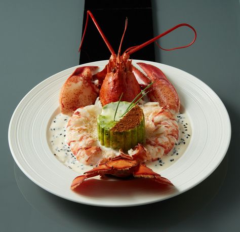 Lobster Plating Presentation, Lobster Fine Dining, Whole Lobster Recipes, Lobster Plating, Caviar Bar, Lobster Food, Lobster Sandwich, Spicy Guacamole, Dream Food